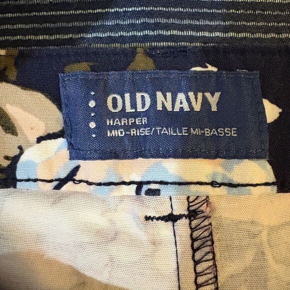 Old Navy Harper Floral Ankle Pants Women's Size 4 Slim Fit Workwear Trousers - Picture 10 of 16